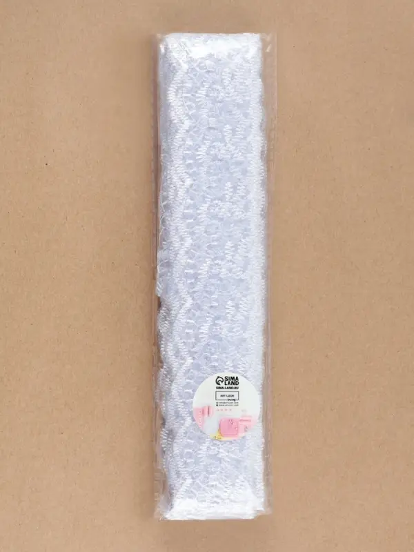 Кружево органза, 40 мм, 9&plusmn;0.5 м, белое