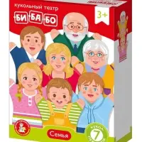 Домашний кукольный театр &laquo;Семья&raquo;, 7 кукол-перчаток