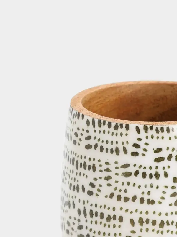 Стакан &laquo;Зебра&raquo;, 10&times;10&times;10 см, дерево