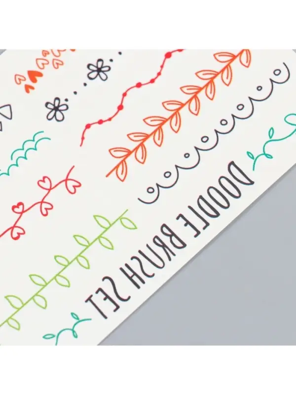 Переводные тату на тело цветные «Браслеты», 12×7.5 см