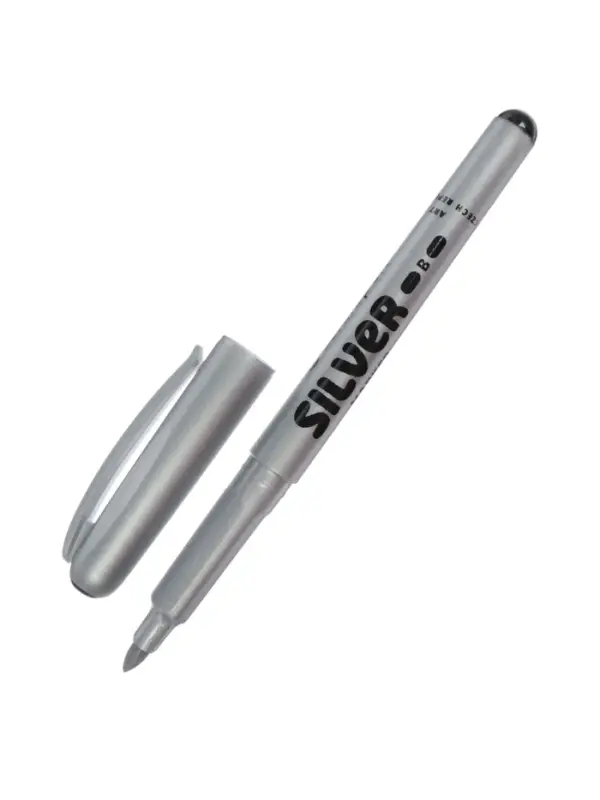 Маркер для декора Centropen 2690, перманентный, узел 3.8 мм, линия 1.5-3.0 мм, серебристый
