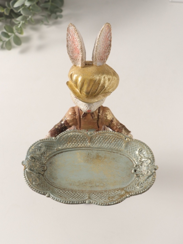 Сувенир полистоун подставка Сувенир полистоун подставка "Зайчонок в кепке" 14х14х25 см