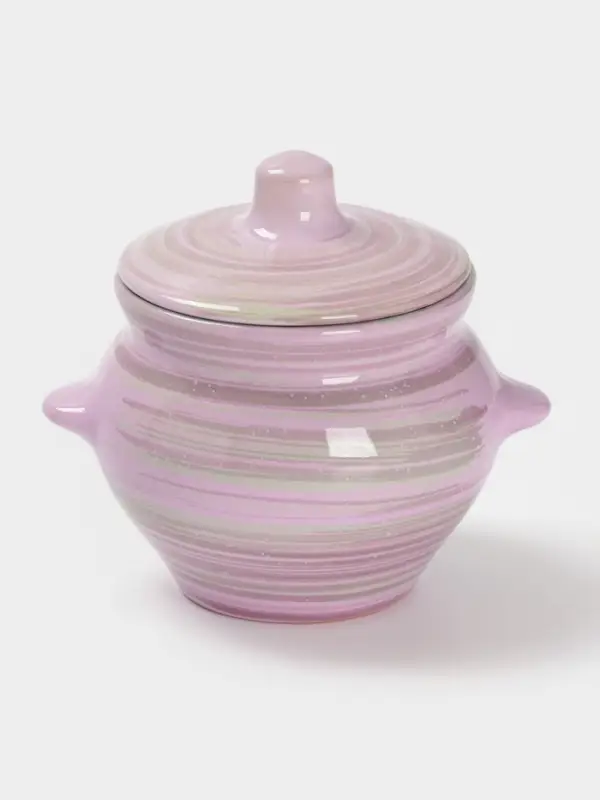 Горшочек для запекания Борисовская керамика &laquo;Лаванда&raquo;, 500 мл, 10&times;10.5 см, сиреневый