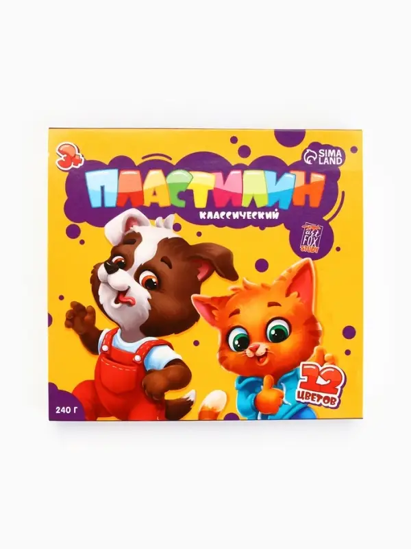 Пластилин 12 цветов, 240 г