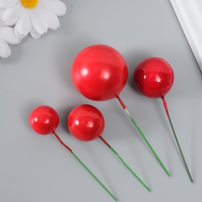 Декор для творчества Декор для творчества "Шарики красные" d=2; 3; 3,5 и 4 см набор 20 шт