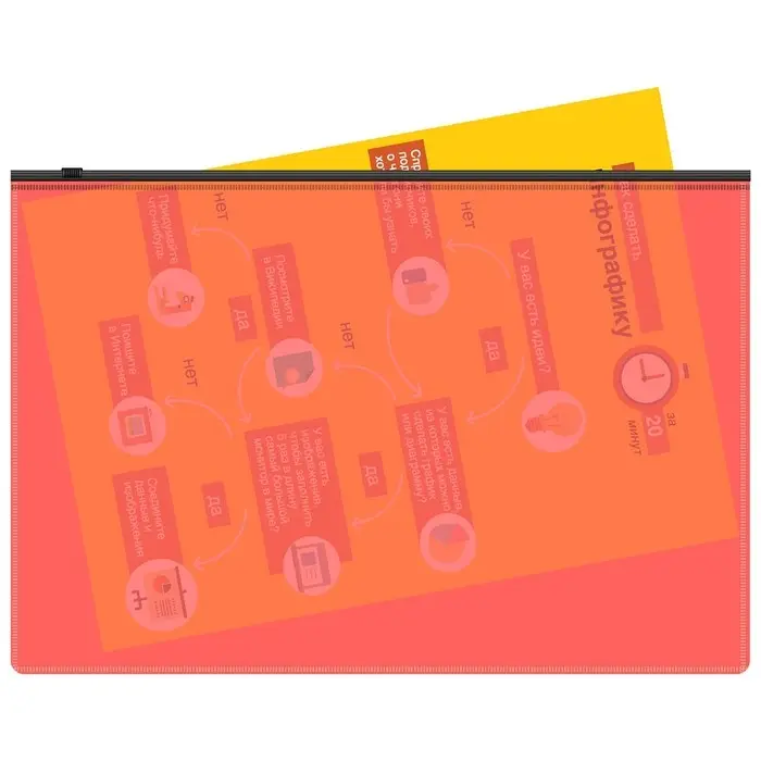 Папка-конверт на ZIP-молнии A4, 180 мкм, Calligrata Pastel, полупрозрачная, чёрная молния, коралловая Папка-конверт на ZIP-молнии A4, 180 мкм, Calligrata Pastel, полупрозрачная, чёрная молния, коралловая