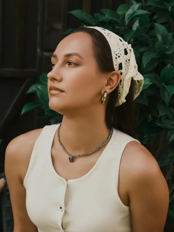 Чокер «Бабочка» хрусталь, серый в серебре, 36 см + 5 см доп, цепочка