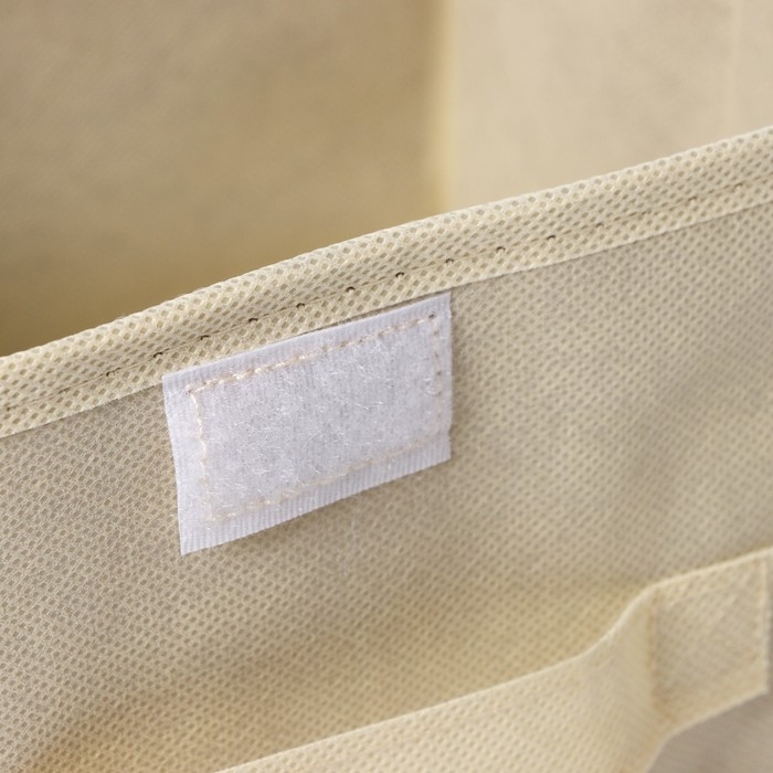 Короб стеллажный для хранения с крышкой Доляна &laquo;Алва&raquo;, 26&times;20&times;15 см, цвет бежевый