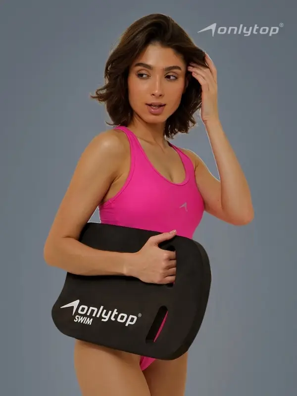 Доска для плавания ONLYTOP, 44&times;28&times;3.3 см, цвет чёрный