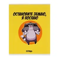 Тетради 5 штук, 48 листов в клетку Calligrata &laquo;Дерзкий енот&raquo;, обложка мелованный картон, блок офсет
