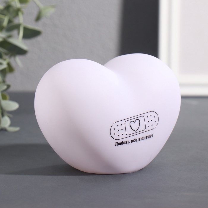 Ночник Ночник "Сердце" (Пластырь) LED 3хLR44 8х11х7см