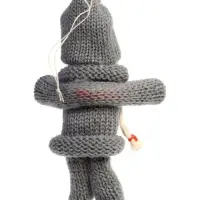 Елочная игрушка &laquo;Куколка в костюме&raquo;, серая, МИКС