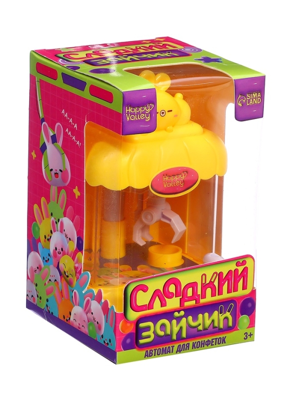 Автомат для конфет «Сладкий зайчик», МИКС