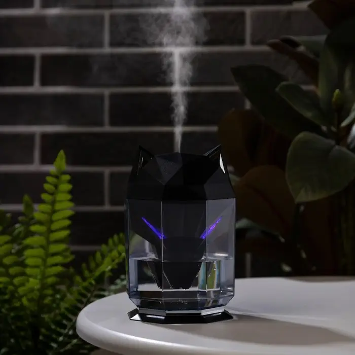 Увлажнитель воздуха Luazon HM-12 &laquo;Волк&raquo;, ультразвуковой, 650 мл, 2 Вт, погружной, USB, чёрный