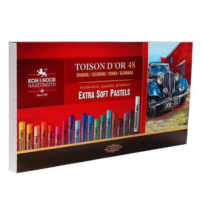 Пастель сухая экстра-мягкая художественная 48 цветов, Koh-I-Noor TOISON D`OR=8556/48