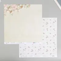 Бумага для скрапбукинга "Мой маленький мир" 30х30 см, 190 г/кв.м №3