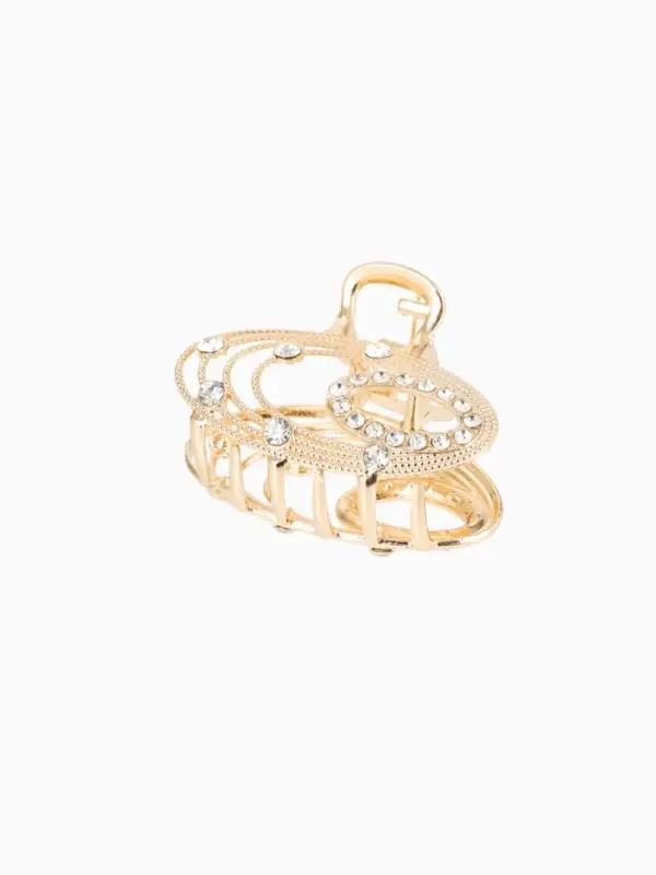 Крабик для волос &laquo;Джули&raquo; овал, 4.5 см, золотистый