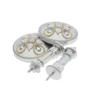 Держатель для штор CAPPIO KS033, d=98 мм, цвет серебро с золотом, 2 шт.