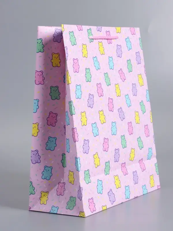 Пакет подарочный ламинированный "Мишки" 26 х 12 х 32 см