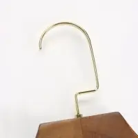 Плечики - вешалка для костюмов LaDо́m Brown Gold, 42.5&times;4&times;19 см, перекладина вельвет, широкие плечики, дерево бук