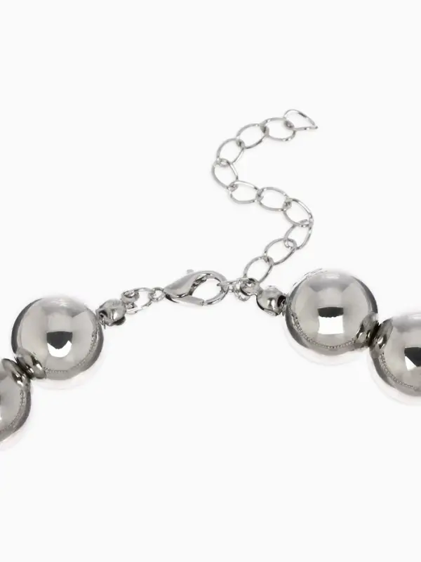 Бусы &laquo;Классика&raquo;, крупные бусины, цвет серебро, 40 см