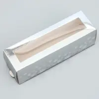 Коробочка для макарун &laquo;С Новым годом&raquo;, 18&times;5.5&times;5.5 см