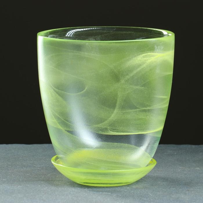 Горшок цветочный с поддоном  Горшок цветочный с поддоном "Гармония", желтый 2 л