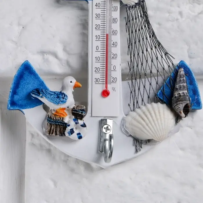 Термометр домашний настенный с крючком &laquo;Якорь с чайкой&raquo;, 12&times;9.5&times;2.5 см