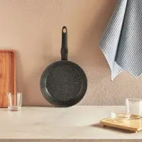 SATOSHI Стоун Сковорода литая d24см, антипригарное покрытие Мрамор, индукция