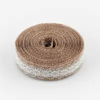 Лента текстильная &laquo;Кружево&raquo;, 20 мм, 4.5&plusmn;0.5 м, бежевая