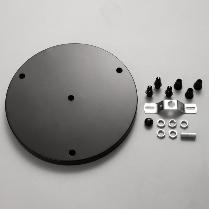 Основание для светильника Основание для светильника "Круг-3" черный 23,5х23,5х2см