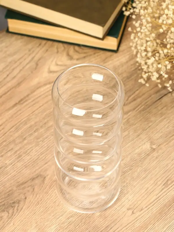 Ваза стекло настольная  Ваза стекло настольная "Ширли" 24х10х10 см, прозрачный