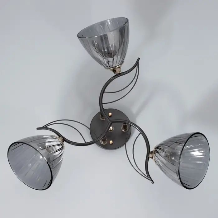 Светильник потолочный BayerLux &laquo;Сальма&raquo;, люстра 3хЕ27, 40 Вт, чёрный, 54&times;54&times;24 см