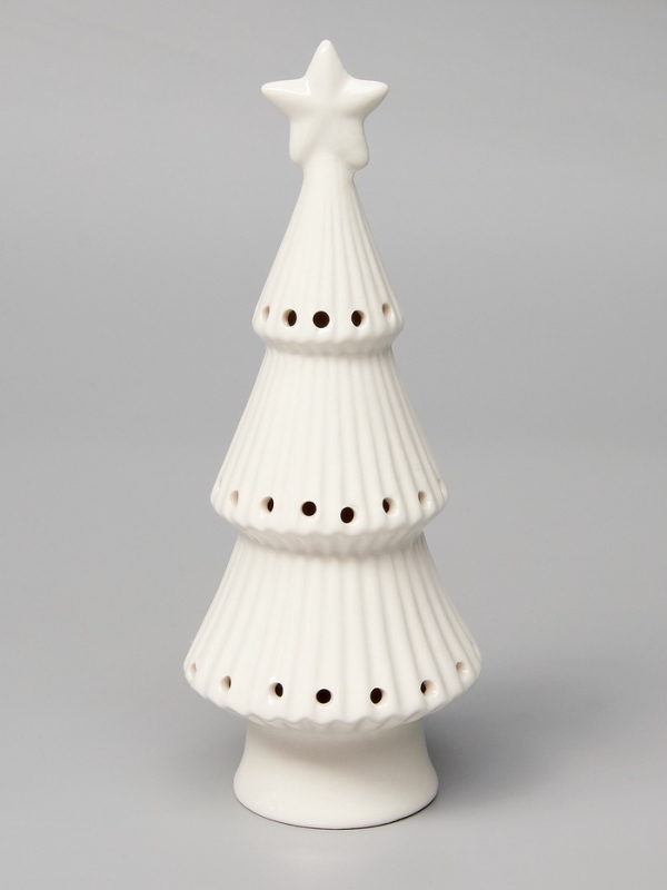 Светодиодная фигура "Елка снежная" 19.8х7.5х7.5, 1 LED, LR44x3(в компл.), Т/БЕЛЫЙ