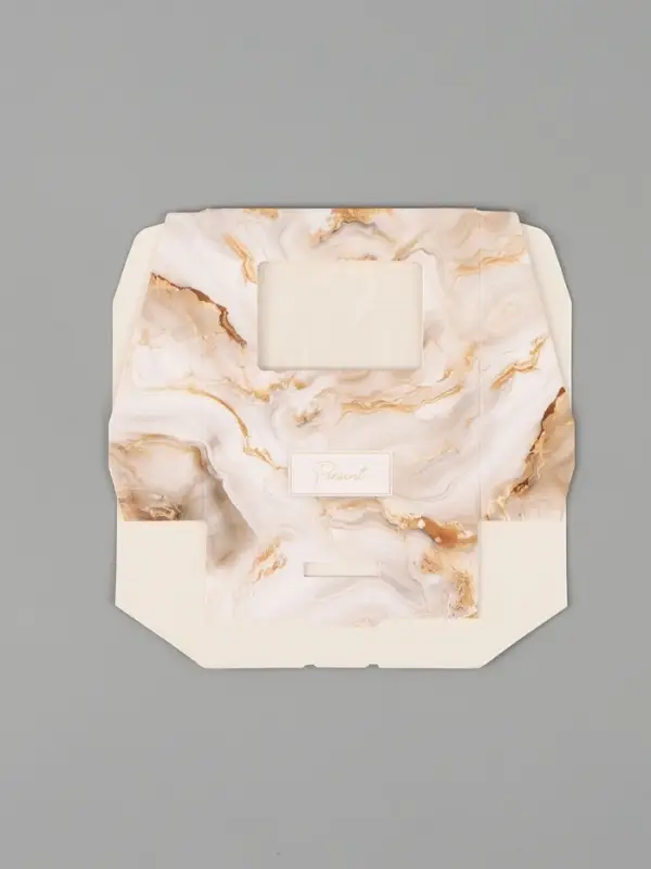 Коробка подарочная с окном &laquo;Мрамор&raquo;, 10&times;8&times;3.5 см, самосборная