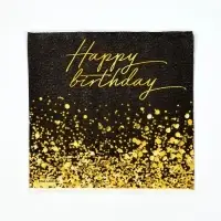 Салфетки бумажные однослойные &laquo;Happy Birthday&raquo;, 24х24 см, 50 шт
