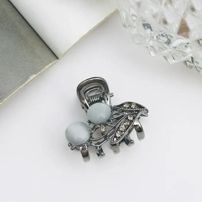 Крабик для волос &laquo;Ширли стиль&raquo;, веточка, 2.5 см, чёрный