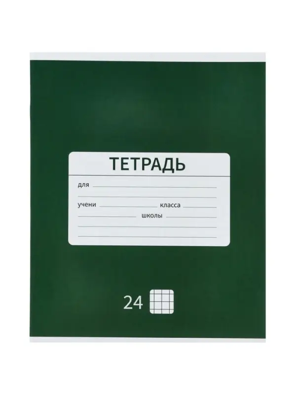 Тетрадь 24 листа в клетку &laquo;Новая школьная&raquo;, 10 штук, офсет + обложки 10 штук в подарок