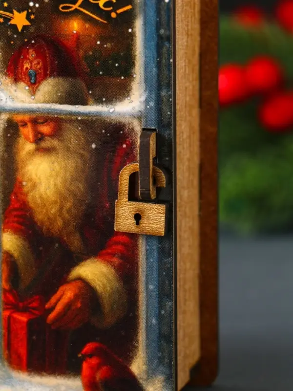 Новогодняя копилка-шкатулка "Новогодних чудес" 14х12х5 см