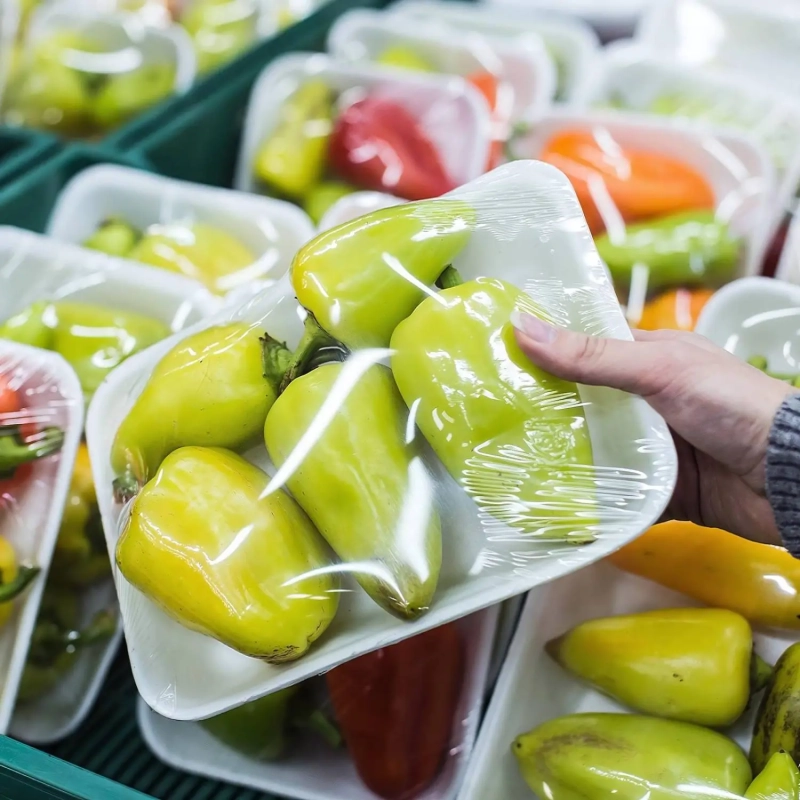 Пленка пищевая ПВХ 380ммх9мкмх590м, 2,52кг нетто