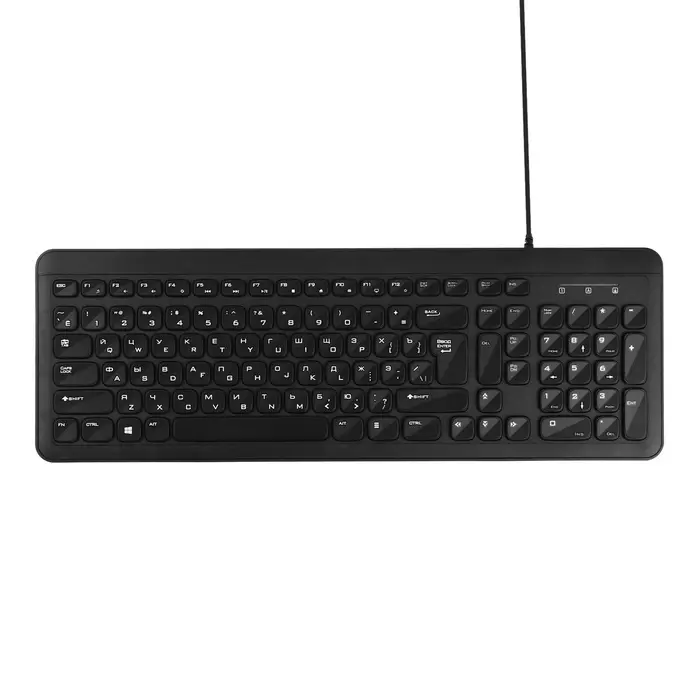 Клавиатура компьютерная Sima-Land SL-02, мембранная, островная, 104 клавиши, USB, 1.5 м, черная