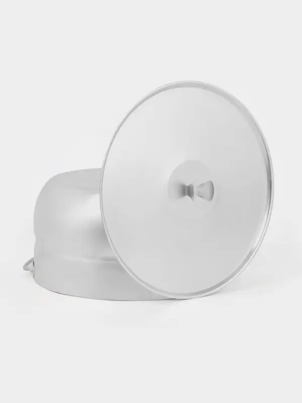 Котелок туристический, 10 л, d=30 см, h=15.5 см, металлическая ручка и крышка, алюминий марки А5, толщина 1.8 мм