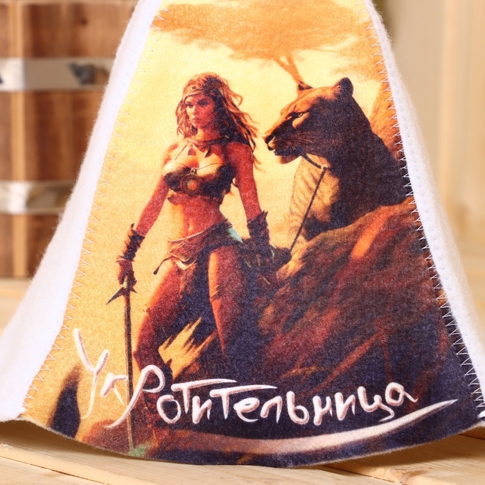 Шапка для бани  Шапка для бани "Укротительница"