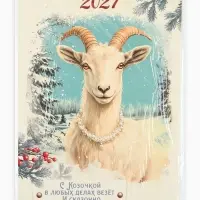 Календарь 2027 перекидной на ригеле А3 &laquo;Ретро&raquo;