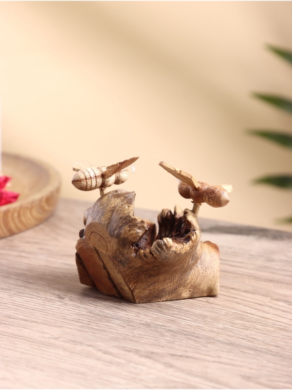 Сувенир  Сувенир "Пчелки" дерево Джати и Камал, 9х6х6 см