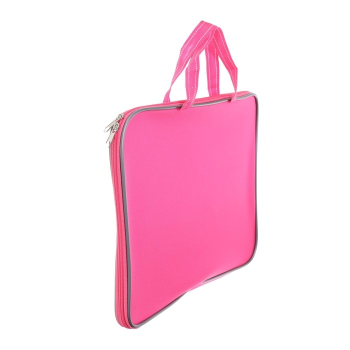 Папка с ручками текстильная А4, 360 х 270 х 20 мм, внутренний карман Calligrata, Папка с ручками текстильная А4, 360 х 270 х 20 мм, внутренний карман Calligrata, "Офис" 1Ш421, розовая