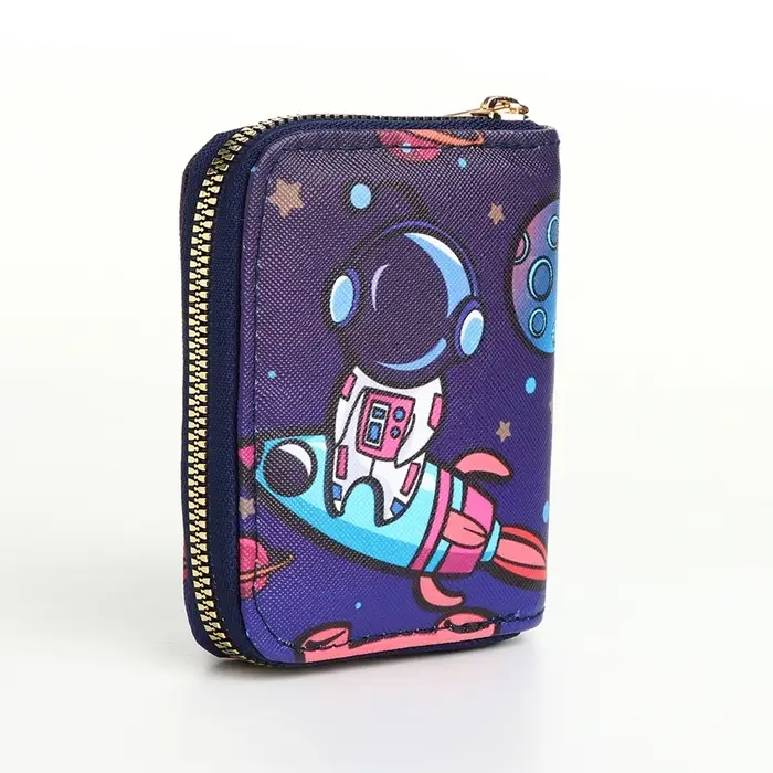 Кошелёк детский &laquo;Космос&raquo;, на молнии, синий