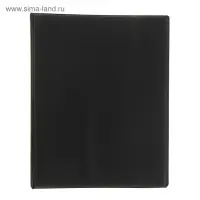 Тетрадь на кольцах Calligrata A5, 80 листов, в клетку, обложка ПВХ, чёрная