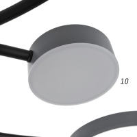 Люстра с ПДУ 2299/13GR LED 256Вт 3000-6000К серый 106х106х18 см BayerLux