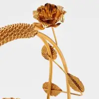 Фруктовница &laquo;Мирьем&raquo;, 20&times;19.5&times;17 см, металл, золотистая